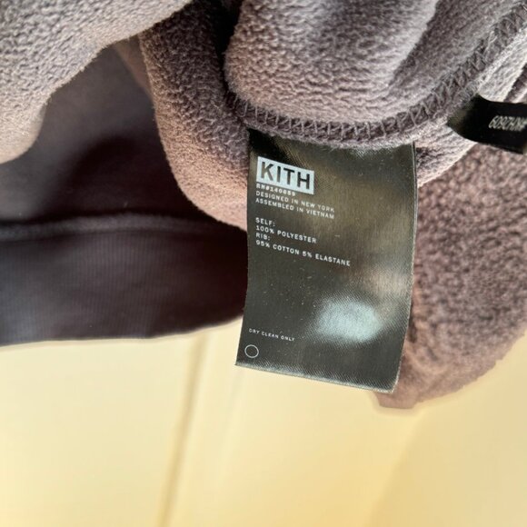 Kith Sherpa Hoodie Monument Size XL Classic Logo Sweatshirt - Picture 5 of 5